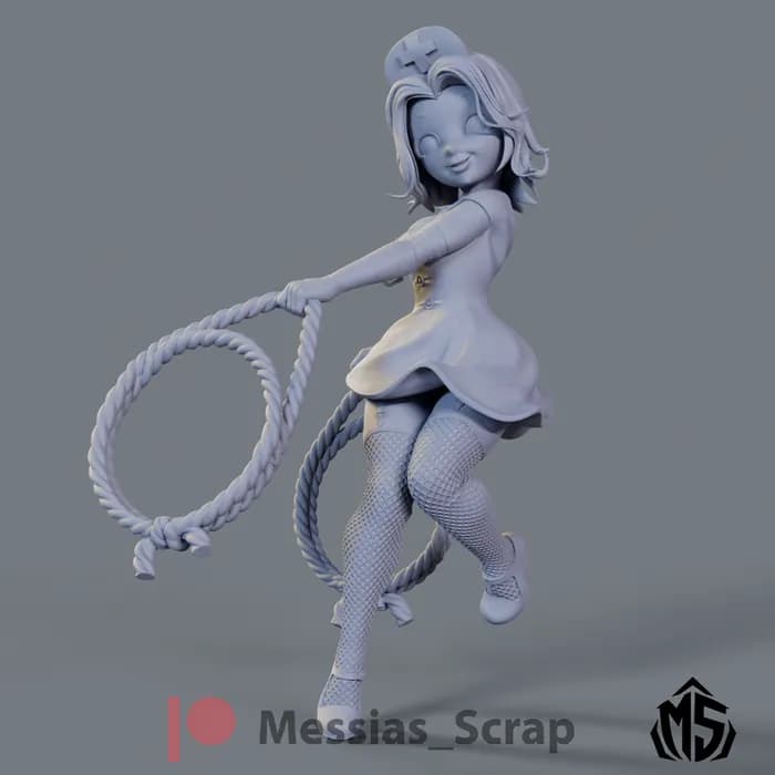 STL - Enfermera con jeringa render 5