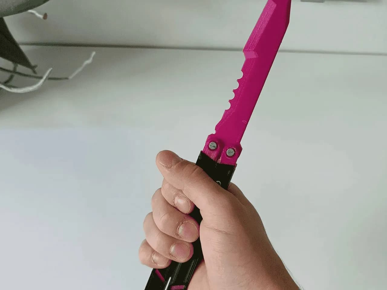 STL - Entrenador de Balisong Mariposa Valorant render 3