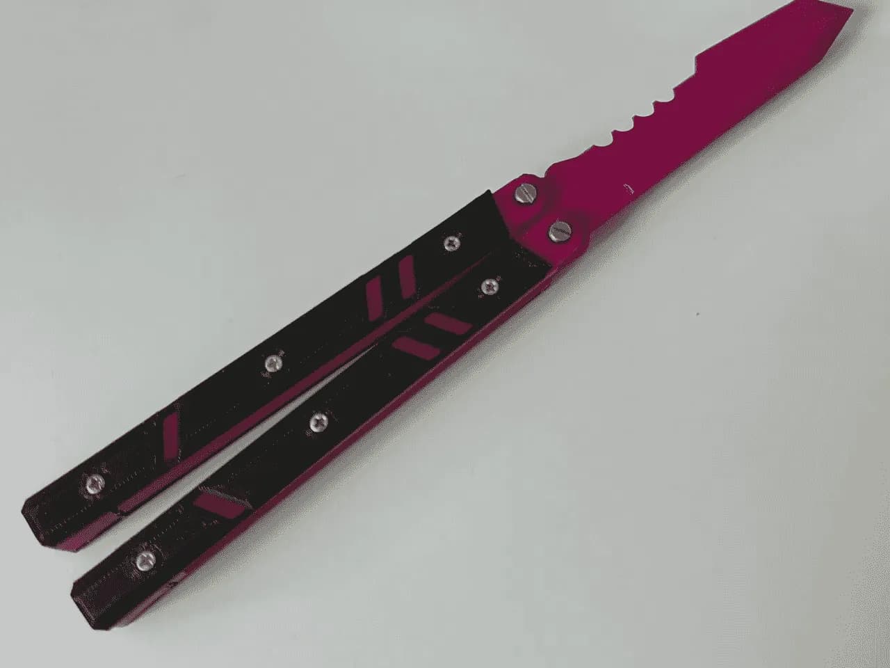 STL - Entrenador de Balisong Mariposa Valorant render 4