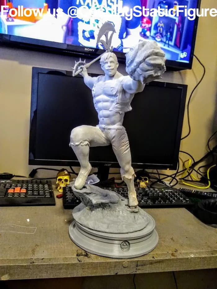 STL - Escanor The Seven Deadly Sins Figura 3D render 1