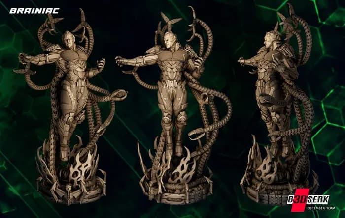 STL - Escultura Brainiac render 2