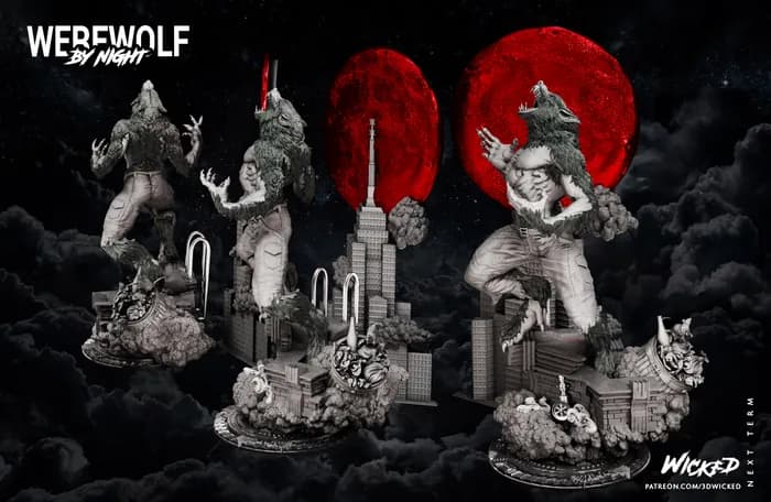 STL - Escultura De Licantropo render 4