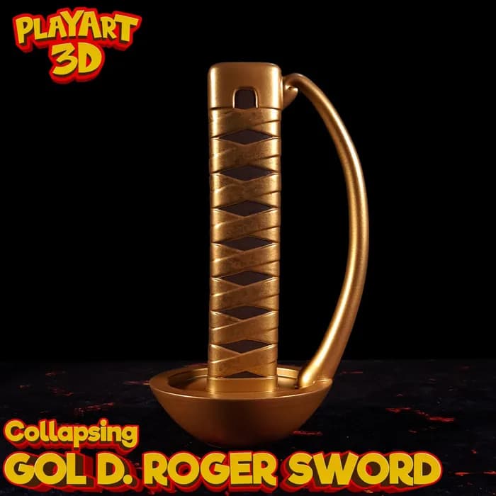 STL - Espada de Gol D. Roger (Collapsing Ace) render 1