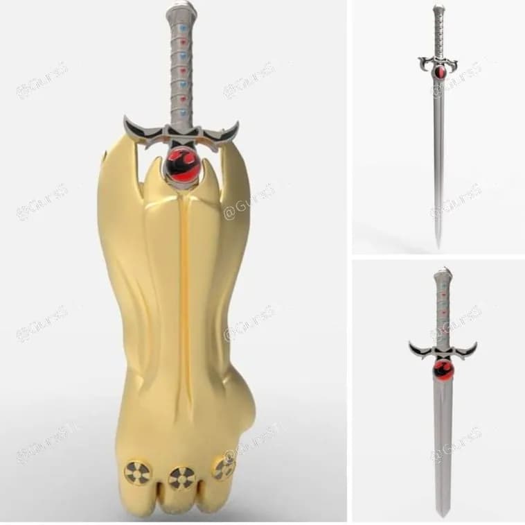 STL - Espada de los Thundercats con Garra render 1