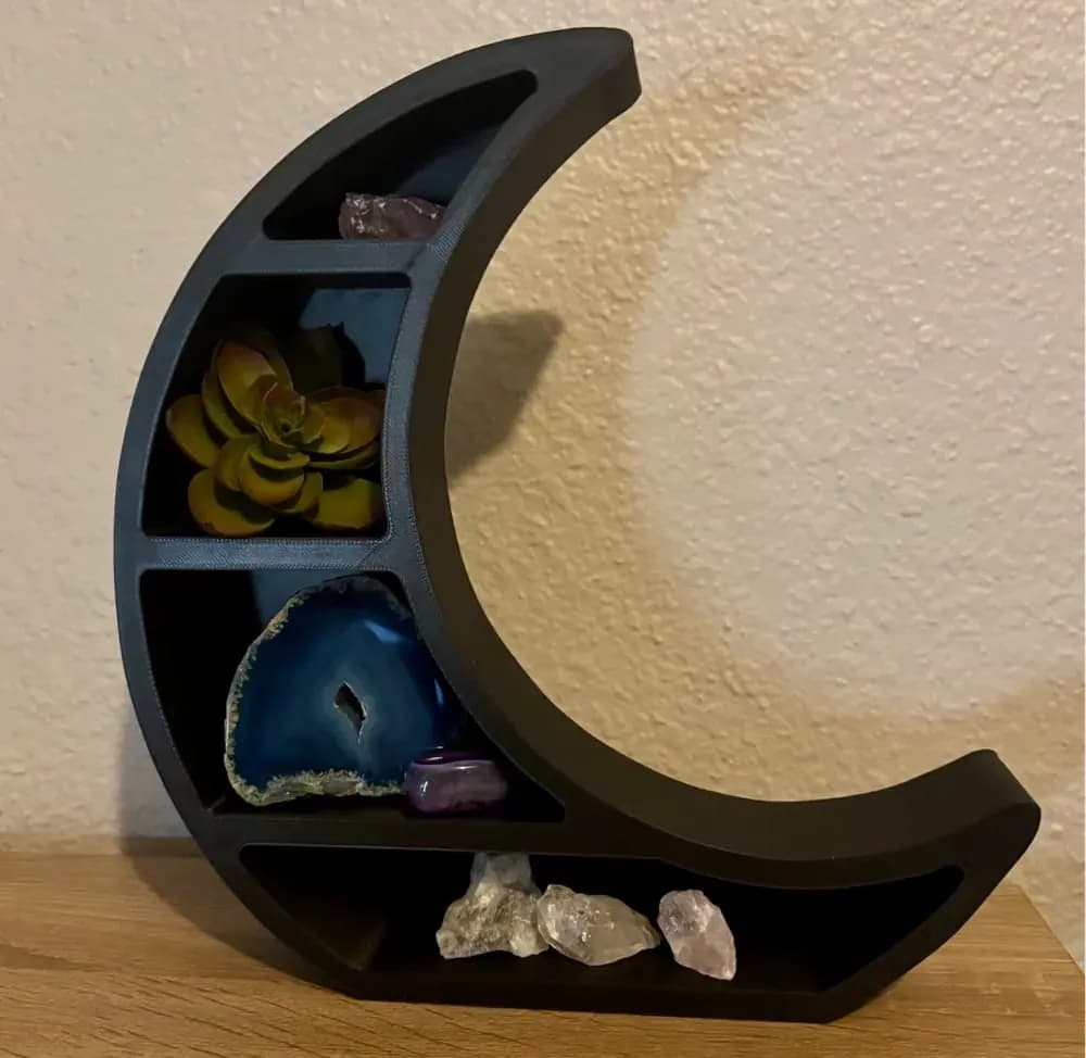 STL - Crescent Moon Desk Shelf