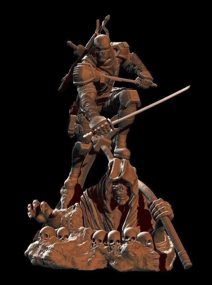 STL - Estatua de Calavera de Deathstroke render 1