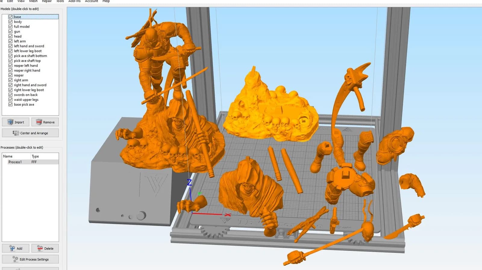 STL - Estatua de Calavera de Deathstroke render 2