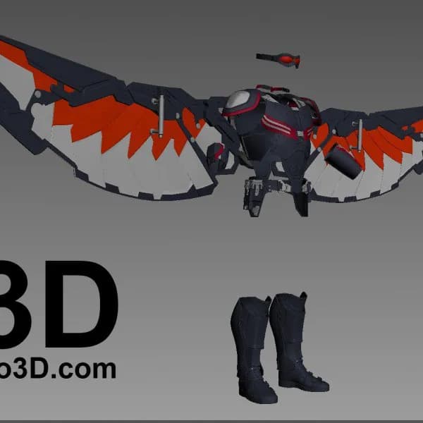 STL - falcon wings, jetpack, full body armor from captain america civil war