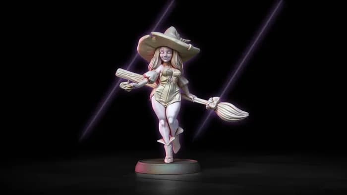 STL - female witch free render 2