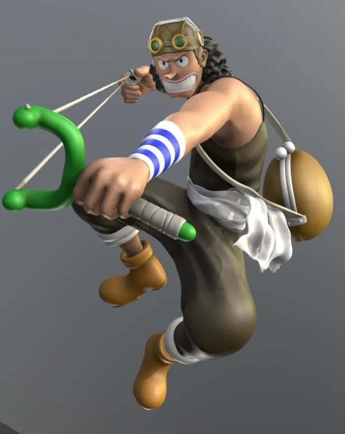 STL - Figura 3D de Usopp el Tirador de Anime render 1