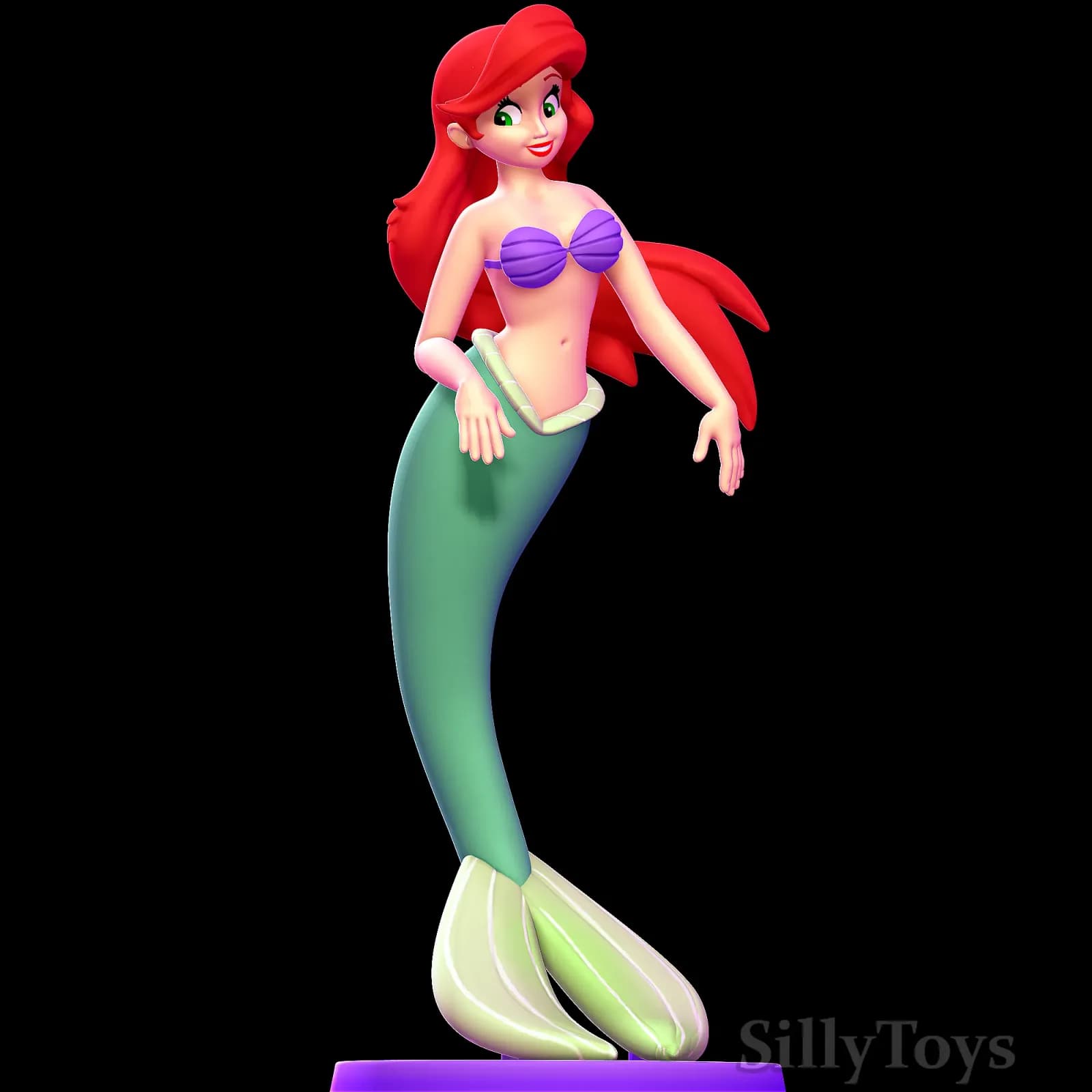 STL - figura Ariel la sirenita 2 render 3
