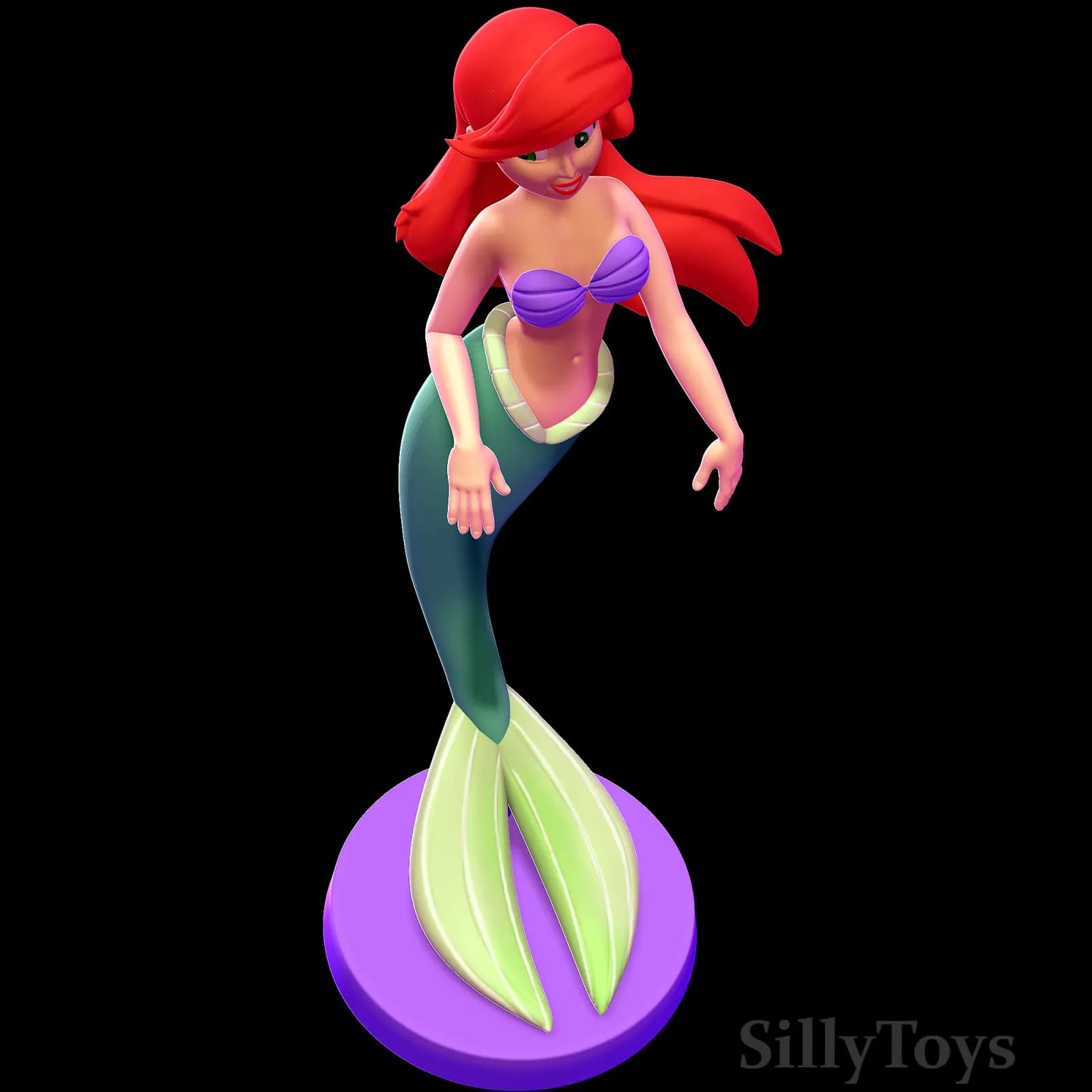 STL - figura Ariel la sirenita 2 render 4