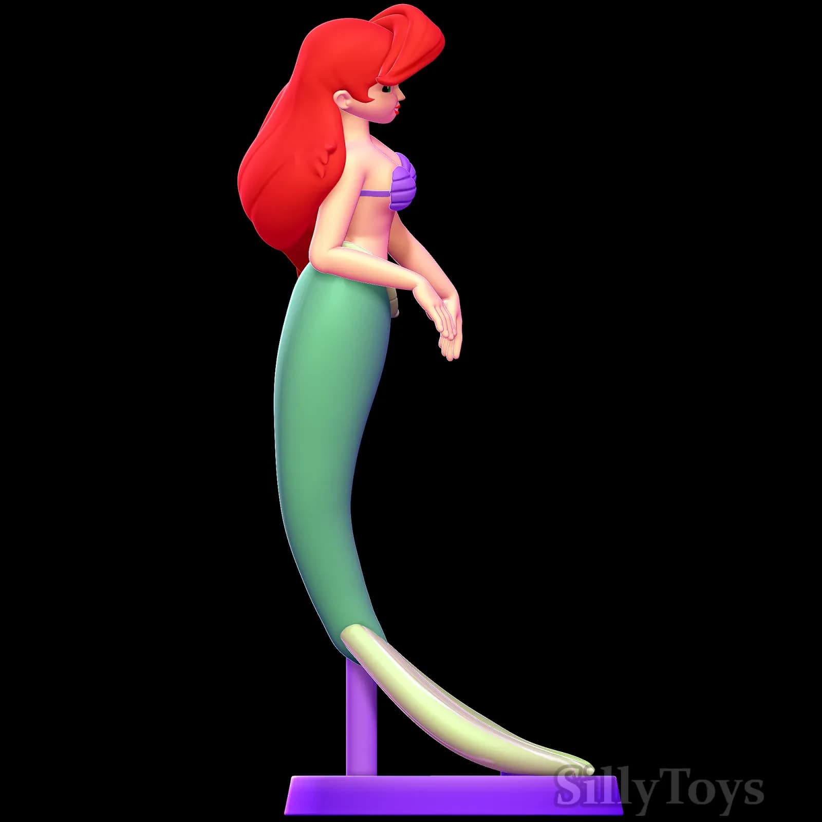 STL - figura Ariel la sirenita 2 render 5