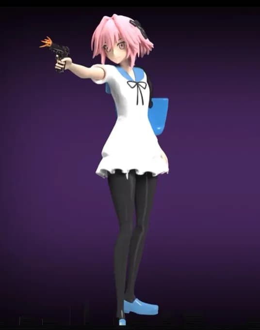 STL - Astolfo Fate Apocrypha Figure with Gun