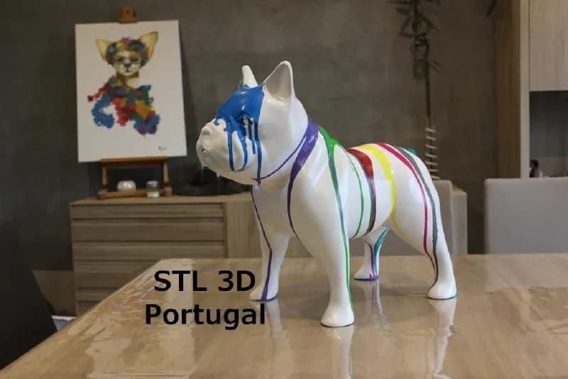 STL - Artistic Style French Bulldog Figure