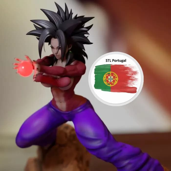 STL - Dragon Ball SSJ4 Caulifla Figure