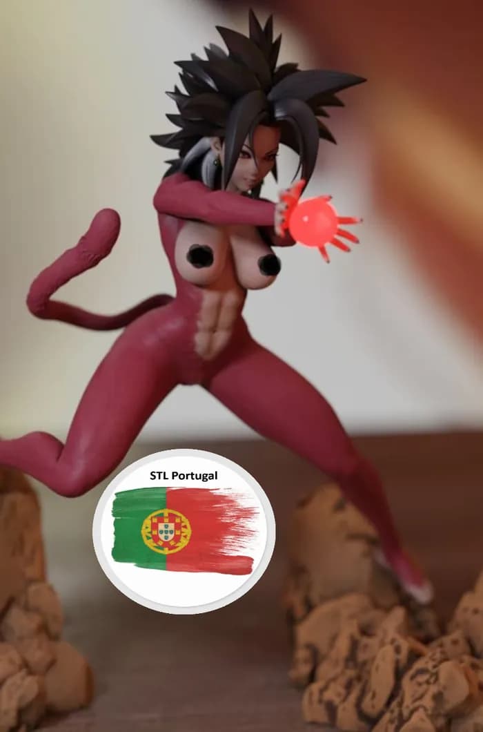 STL - Figura Caulifla SSJ4 de Dragon Ball render 3