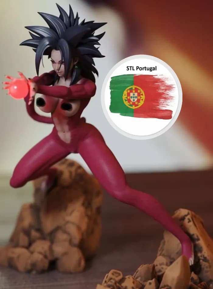 STL - Figura Caulifla SSJ4 de Dragon Ball render 4