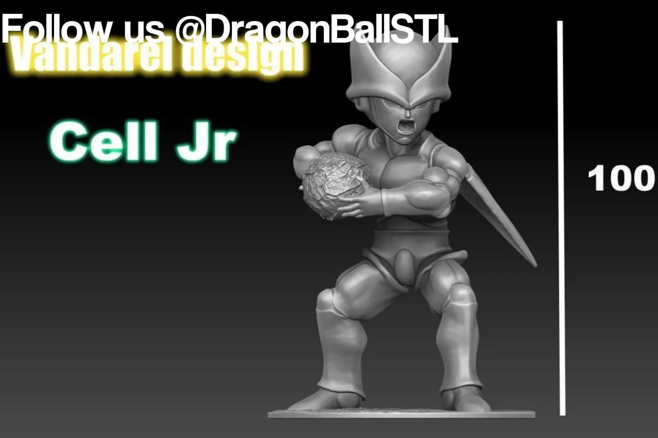 STL - Figura Cell Jr. Dragon Ball render 1