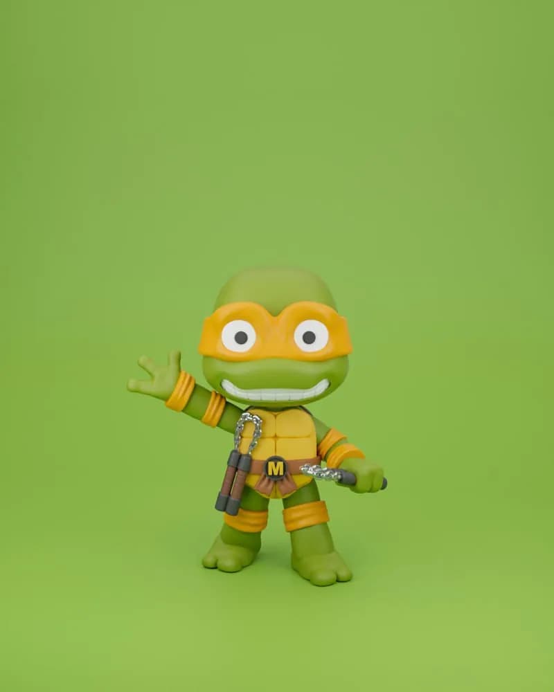 STL - Figura chibi Miguel Ángel de las Tortugas Ninja render 1