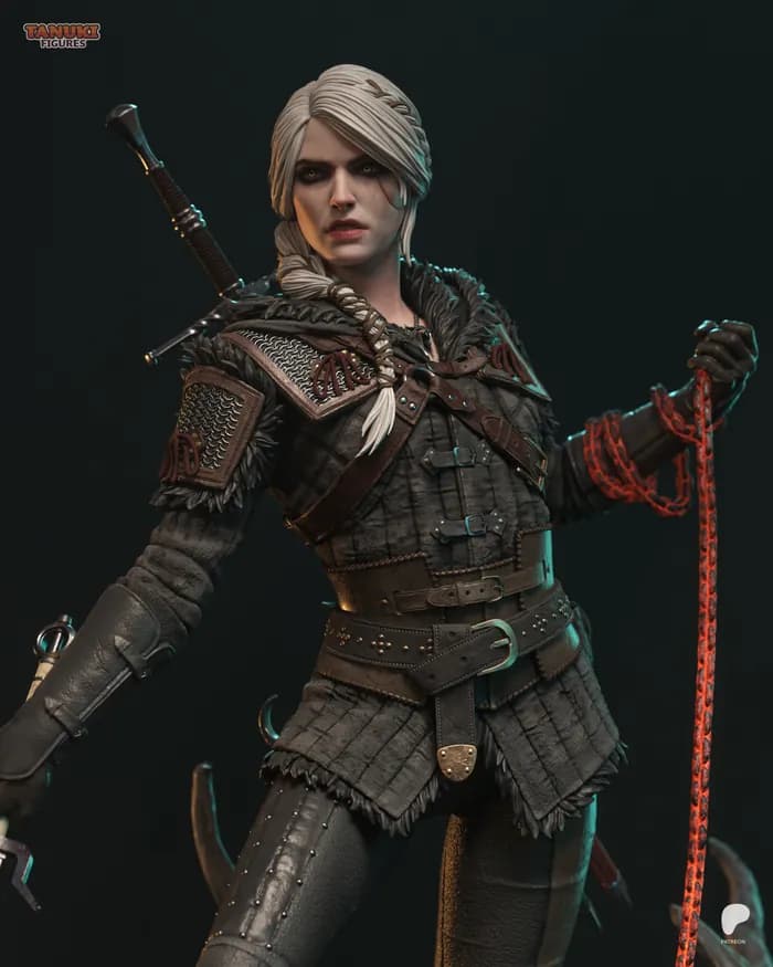 STL - Figura Ciri The Witcher 3 Wild Hunt render 4