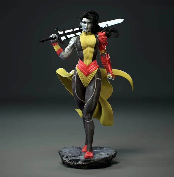 STL - Figura coleccionable de Domina de los X Men render 1