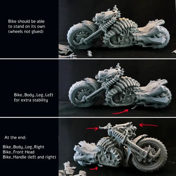 STL - Figura Cyberpunk de Motociclista con Arma render 4
