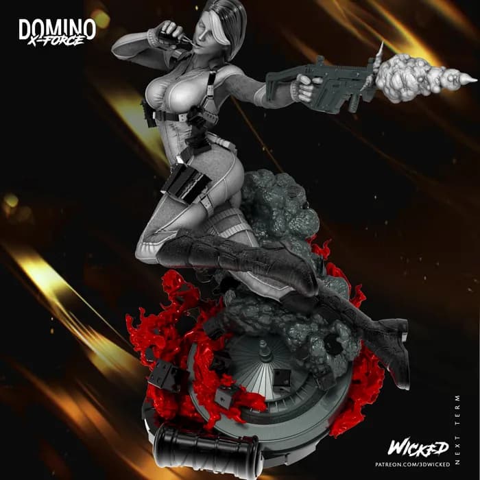 STL - Figura de Acción Domino X Force render 3