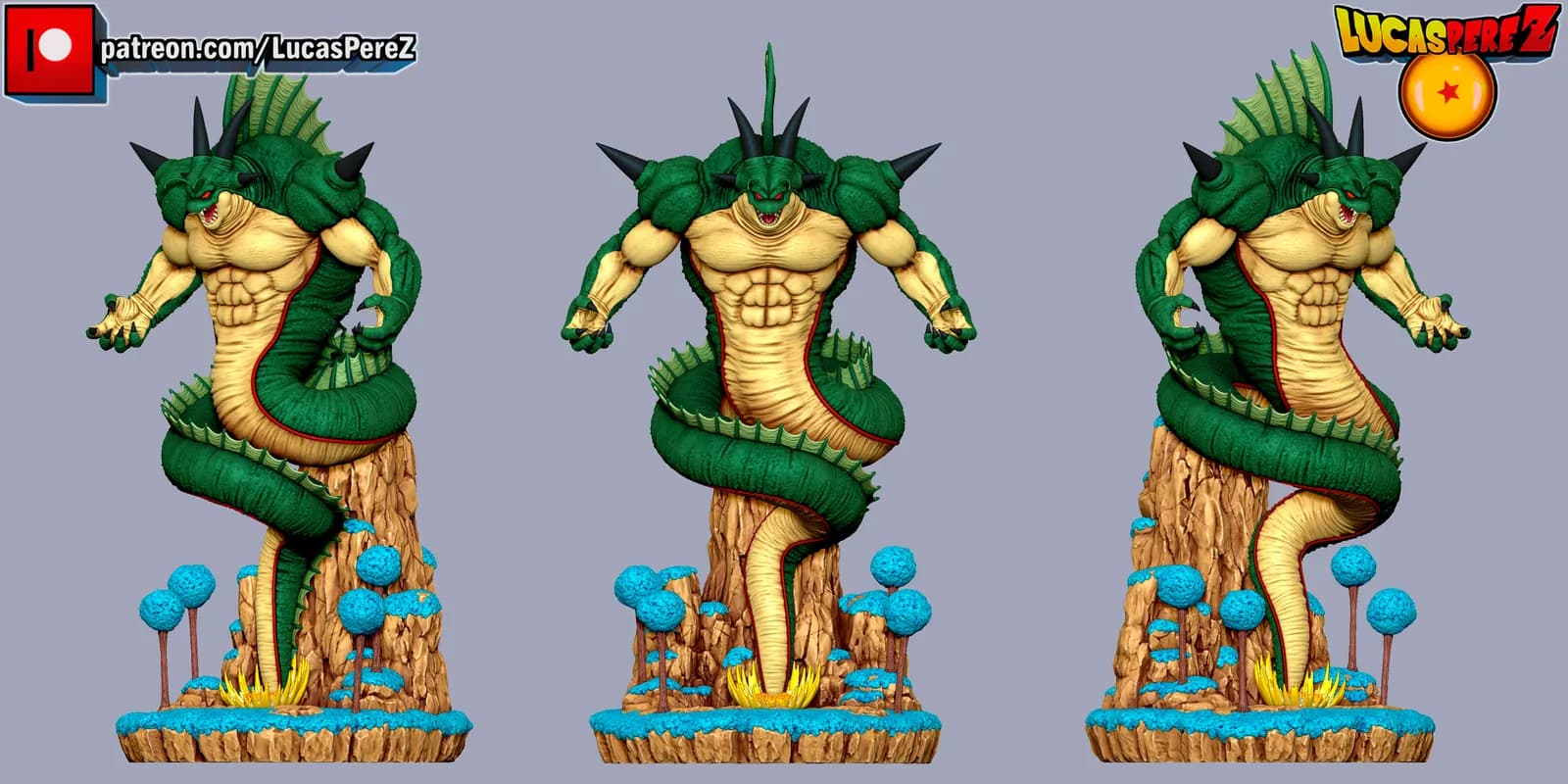 STL - Figura de acción de dragón de Dragon Ball render 2
