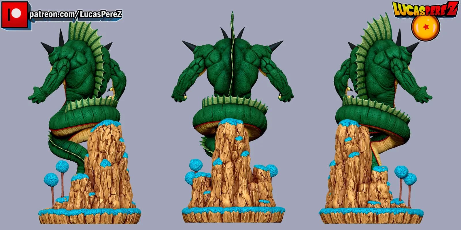STL - Figura de acción de dragón de Dragon Ball render 3