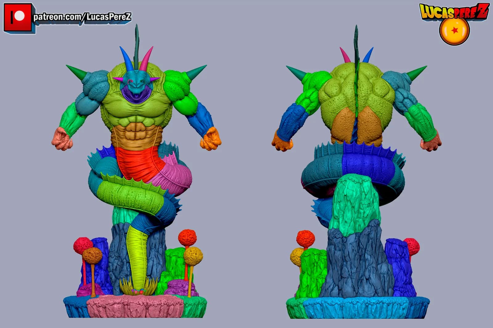 STL - Figura de acción de dragón de Dragon Ball render 5