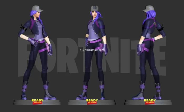STL - figura de acción de Remedy de Fortnite render 2