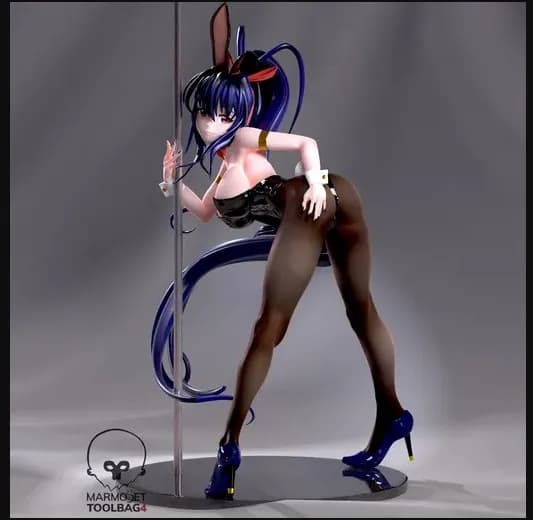 STL - Akeno Figure with Bunny Suit and Pole