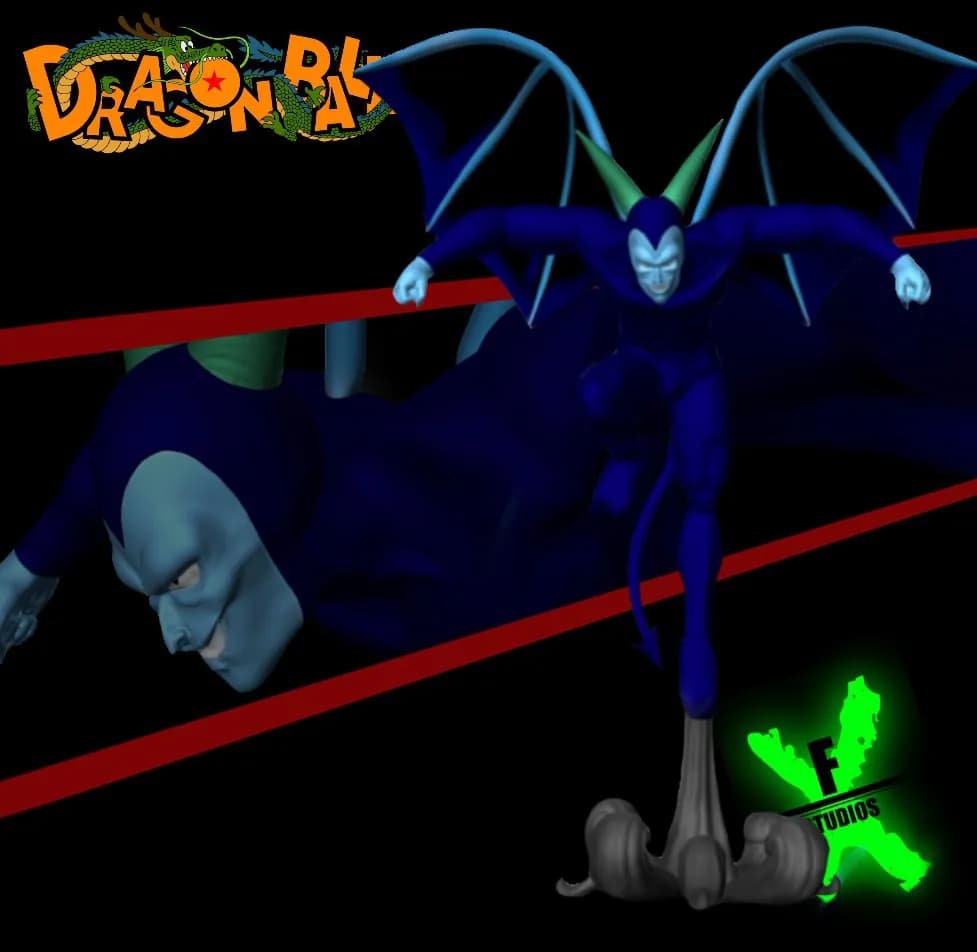 STL - Figura de Akumán de Dragon Ball render 1