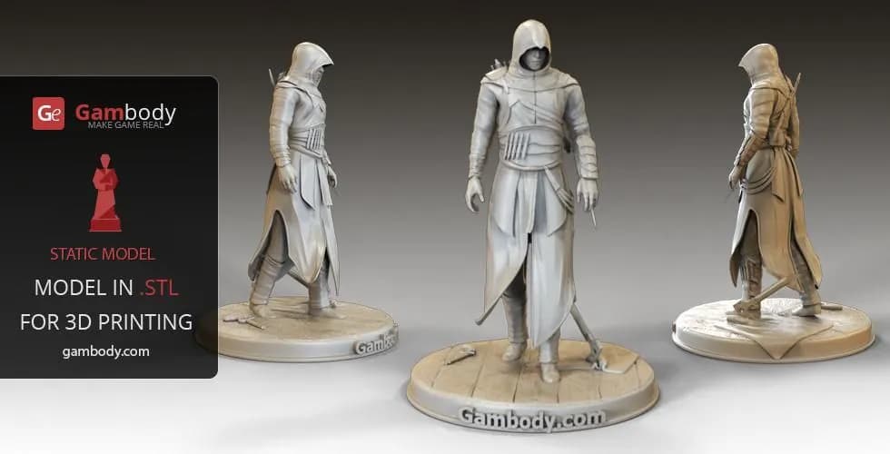 STL - Figura de Assassin's Creed con diseño Gambody render 1