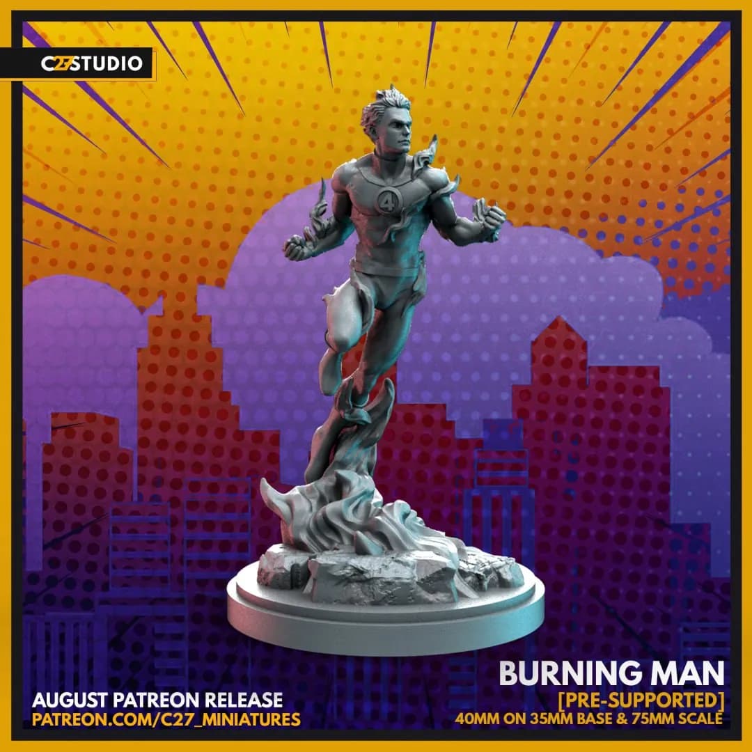 STL - figura de Burning Man render 1