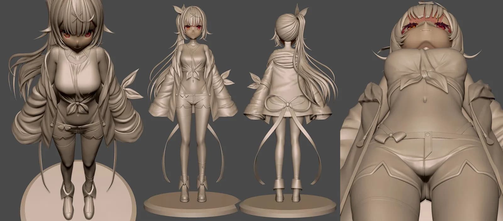 STL - figura de chica anime Hoshikawa Sara render 5