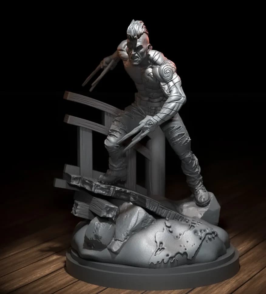 STL - Figura de Daken (Loganson) con garras render 1