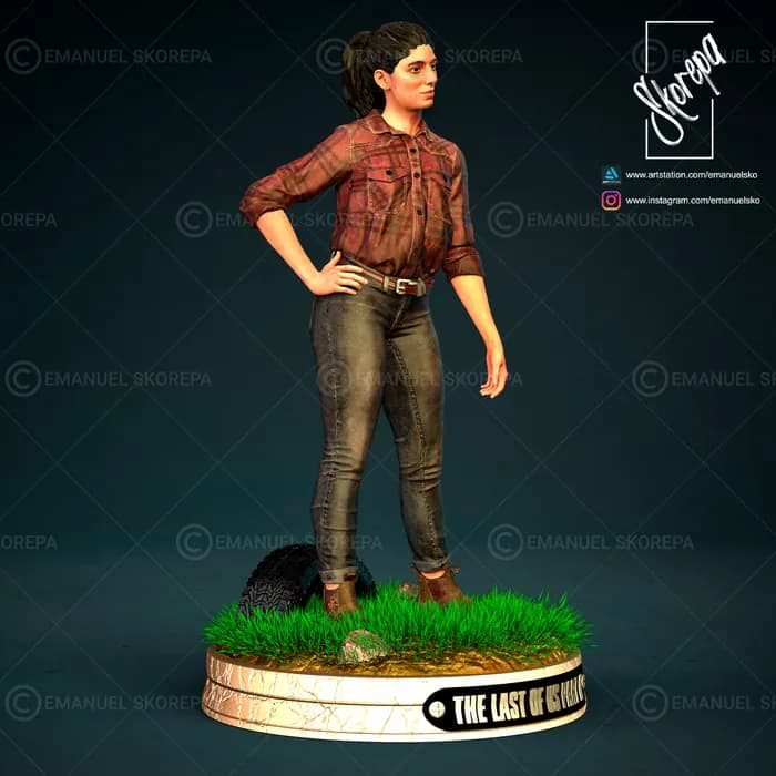 STL - Figura de Dina de The Last of Us Part II render 3