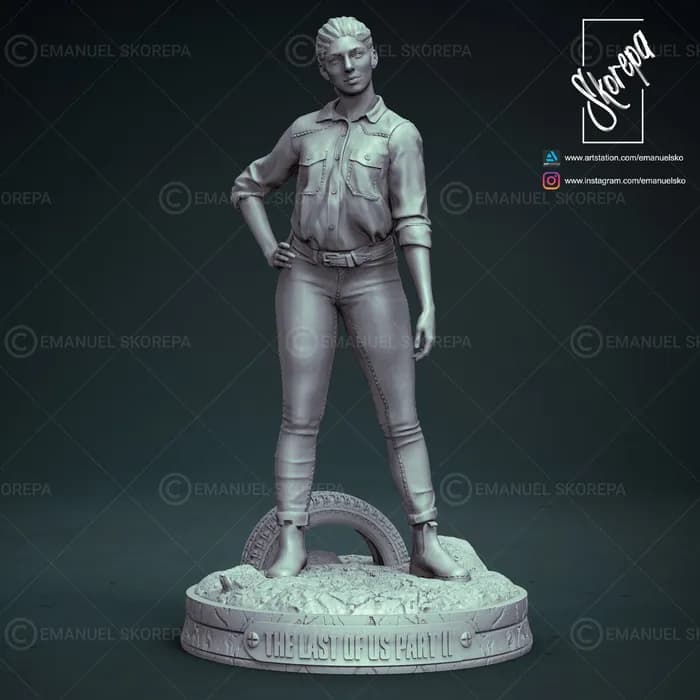 STL - Figura de Dina de The Last of Us Part II render 4