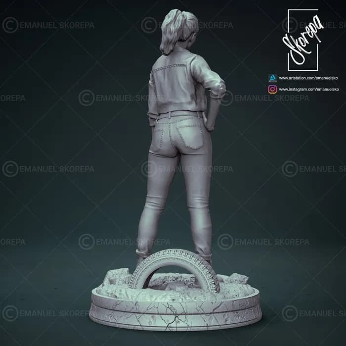 STL - Figura de Dina de The Last of Us Part II render 5