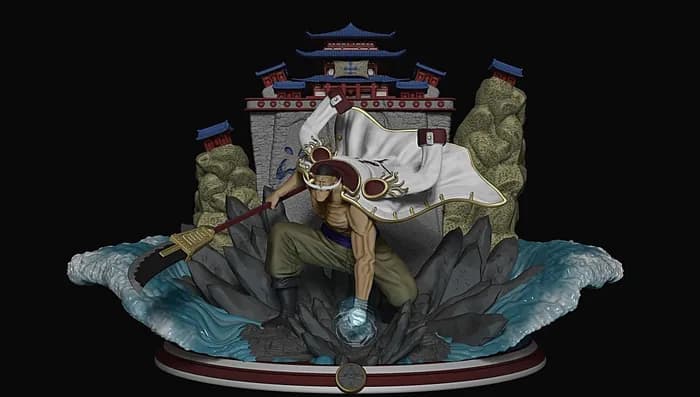 STL - Figura de Edward Newgate "Barbanegra" en Marineford render 5