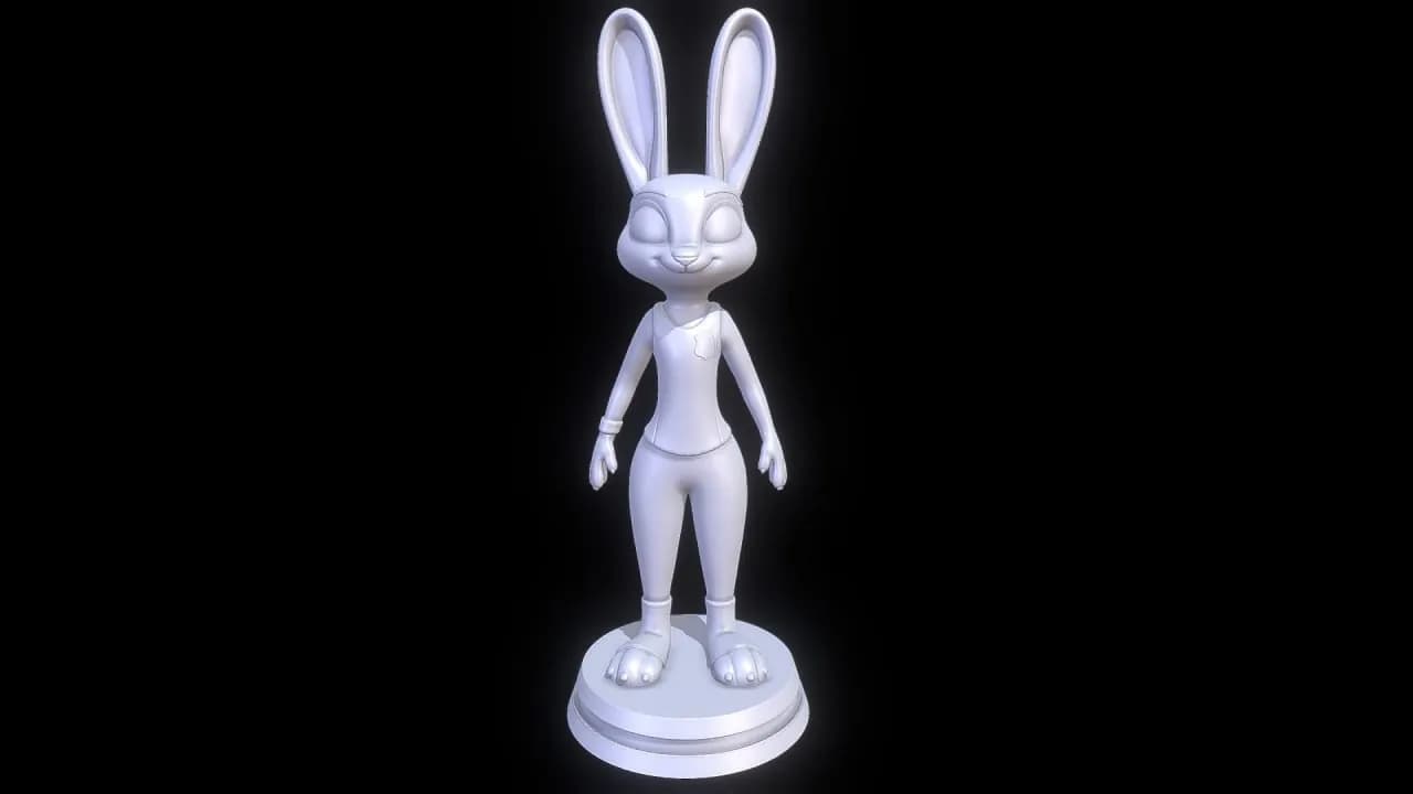 STL - Figura de entrenamiento de Judy Hopps render 1