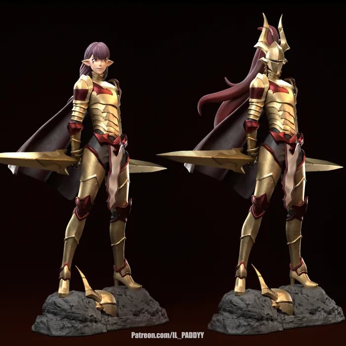 STL - Figura de Esil Radiru de Solo Leveling render 3