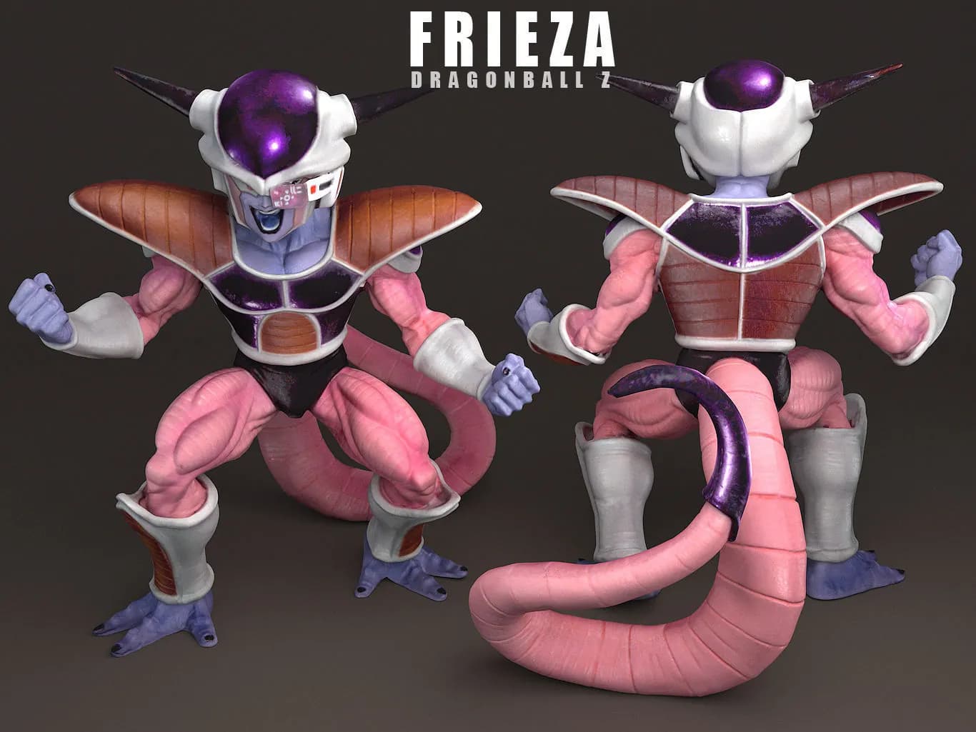 STL - Figura de Freezer de Dragon Ball Z render 2