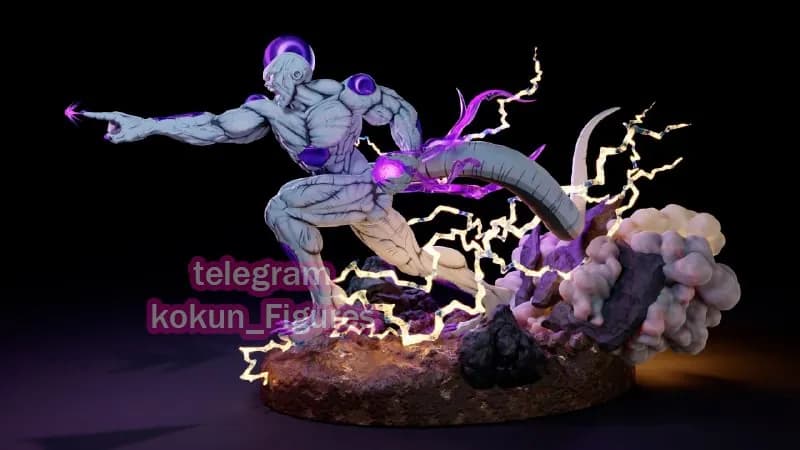STL - Figura de Freezer en estado dorado render 1