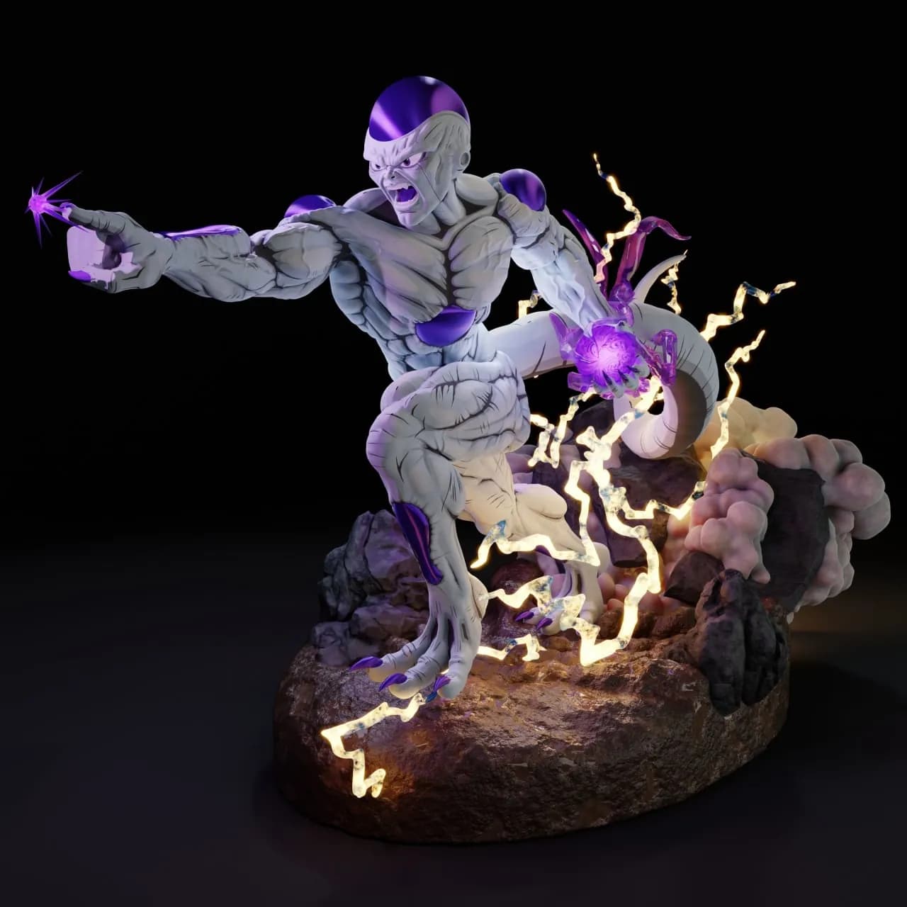 STL - Figura de Freezer en pose de ataque 2 render 1