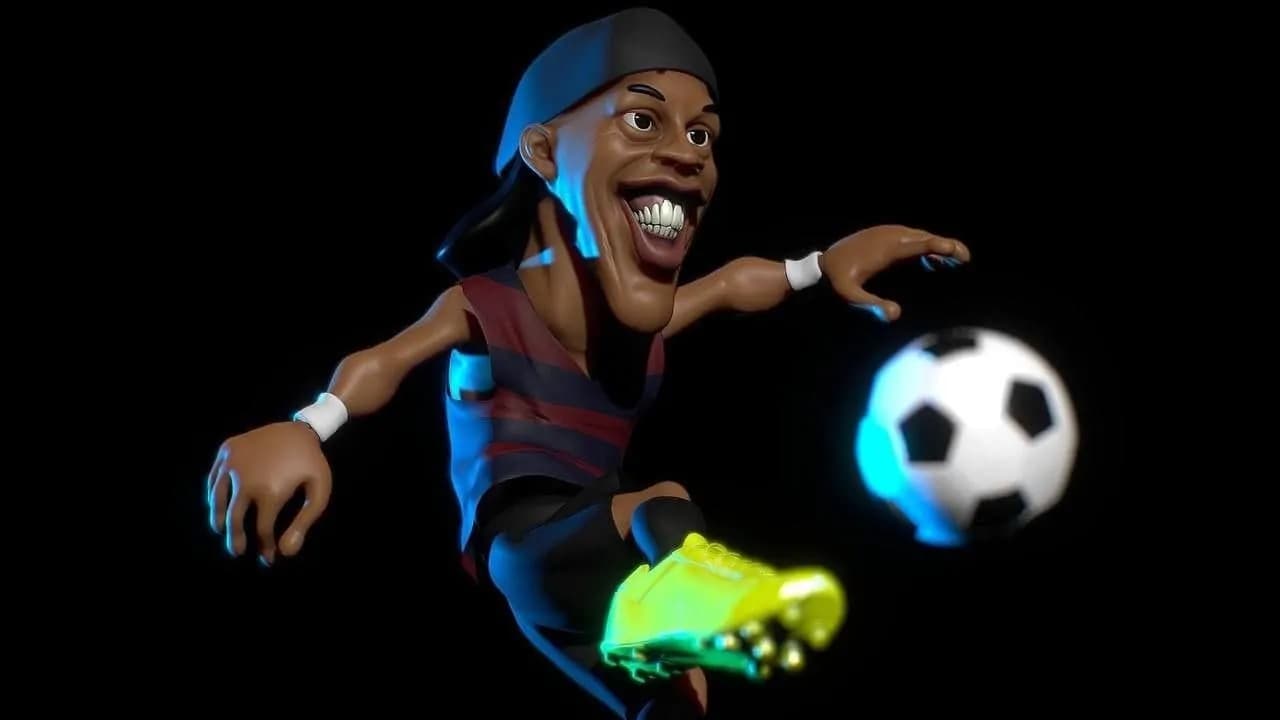 STL - Figura de futbolista caricaturesca render 1