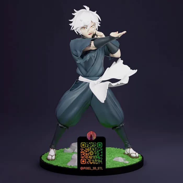 STL - Figura de Gabimaru de Hell's Paradise render 1