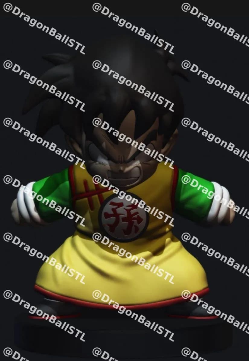 STL - Figura de Gohan niño estilo chibi render 1